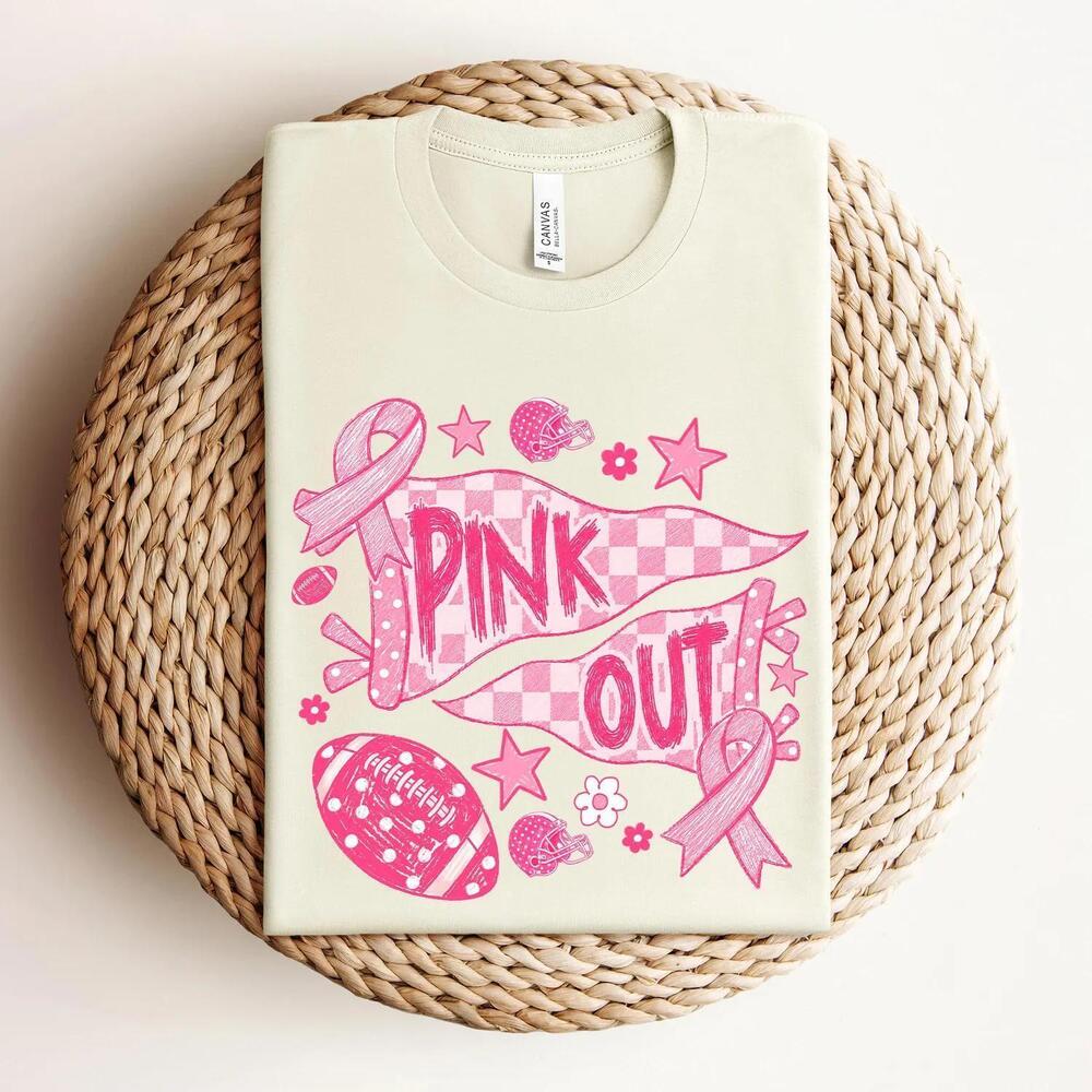 Football Out Shirt,  Awareness Football Pennant T-Shirt